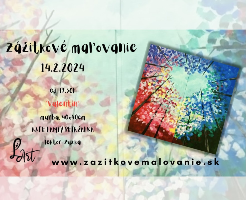 Zážitkové maľovanie- "VALENTÍN..."- AKCIA PRE PÁRIK!