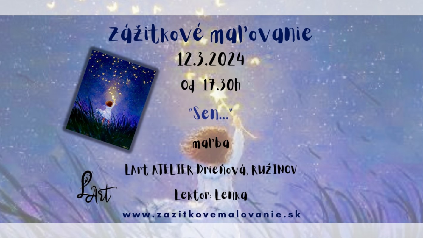 Zážitkové maľovanie- “Sen…” - moderná maľba, spongie