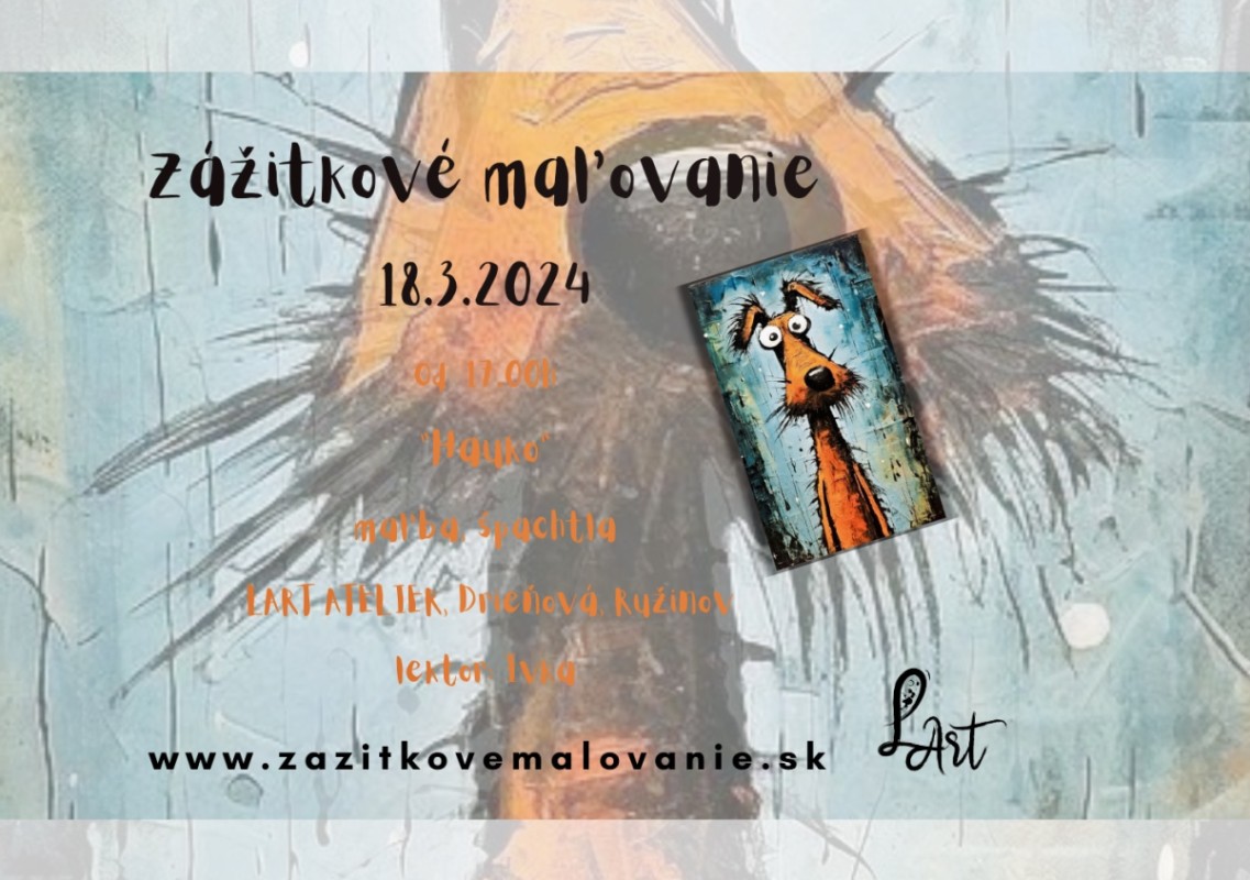 Zážitkové maľovanie- ,,Hauko..."- maľba/špachtľa, určené pre deti od 8 rokov
