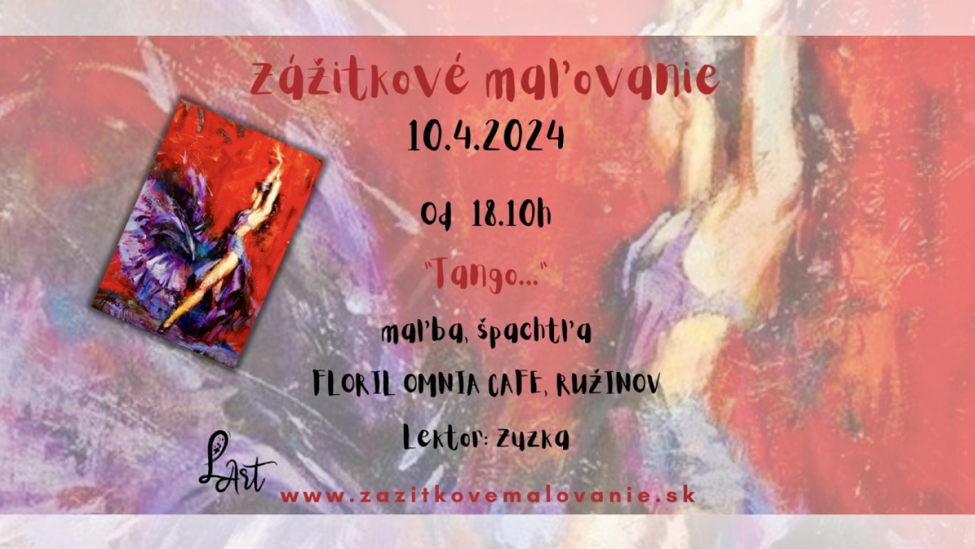 Zážitkové maľovanie- ,,Tango..."- maľba, špachtľa