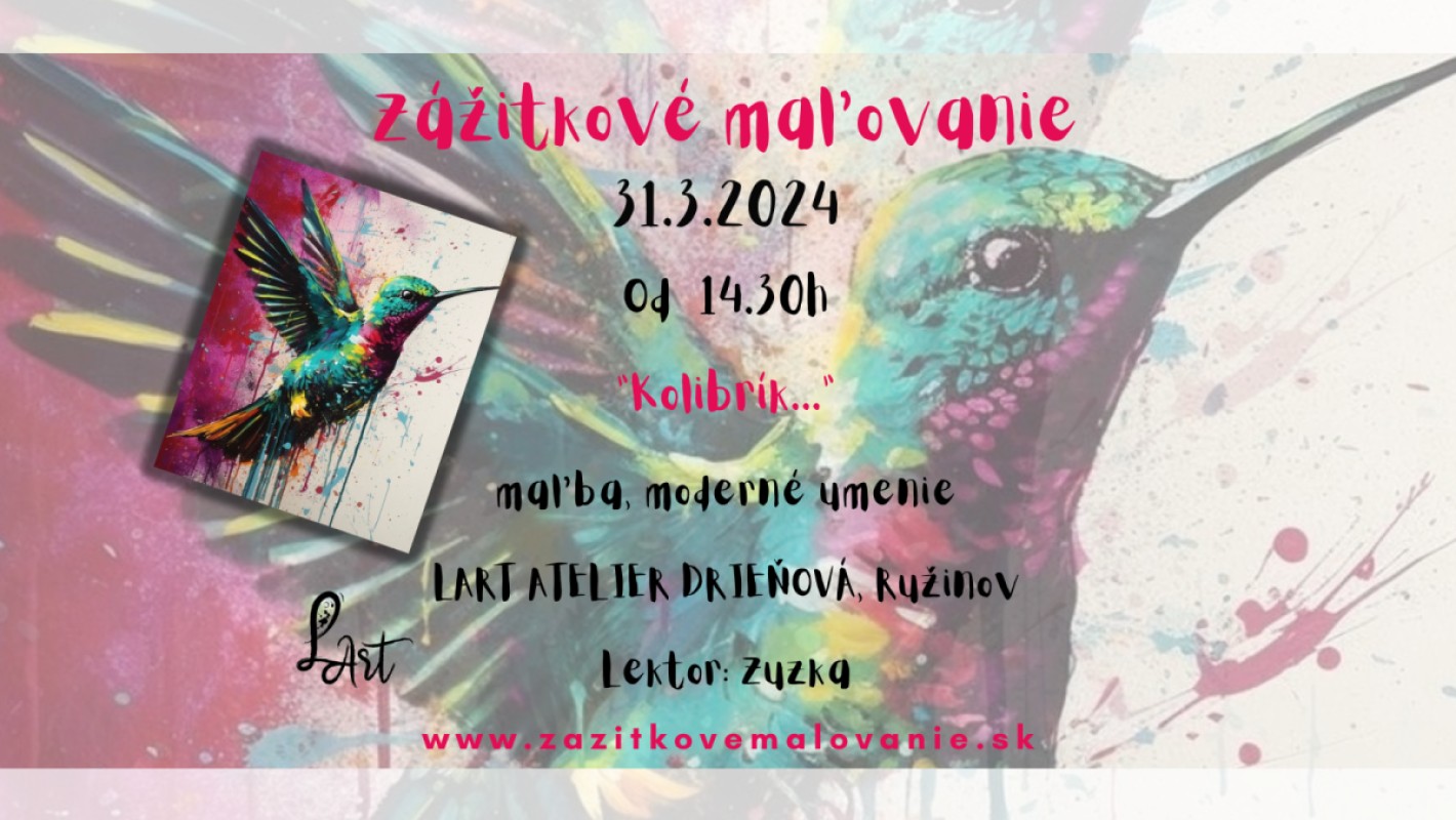 Zážitkové maľovanie- “JARNÝ BOZK KOLIBRÍKA…” počas Veľkej noci:)