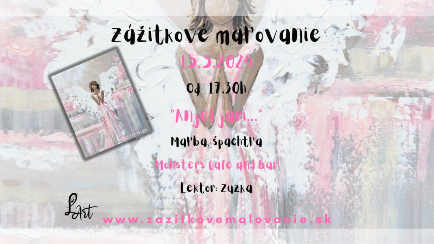 Zážitkové maľovanie- ,,Anjel jari ..." Maľba, špachtľa