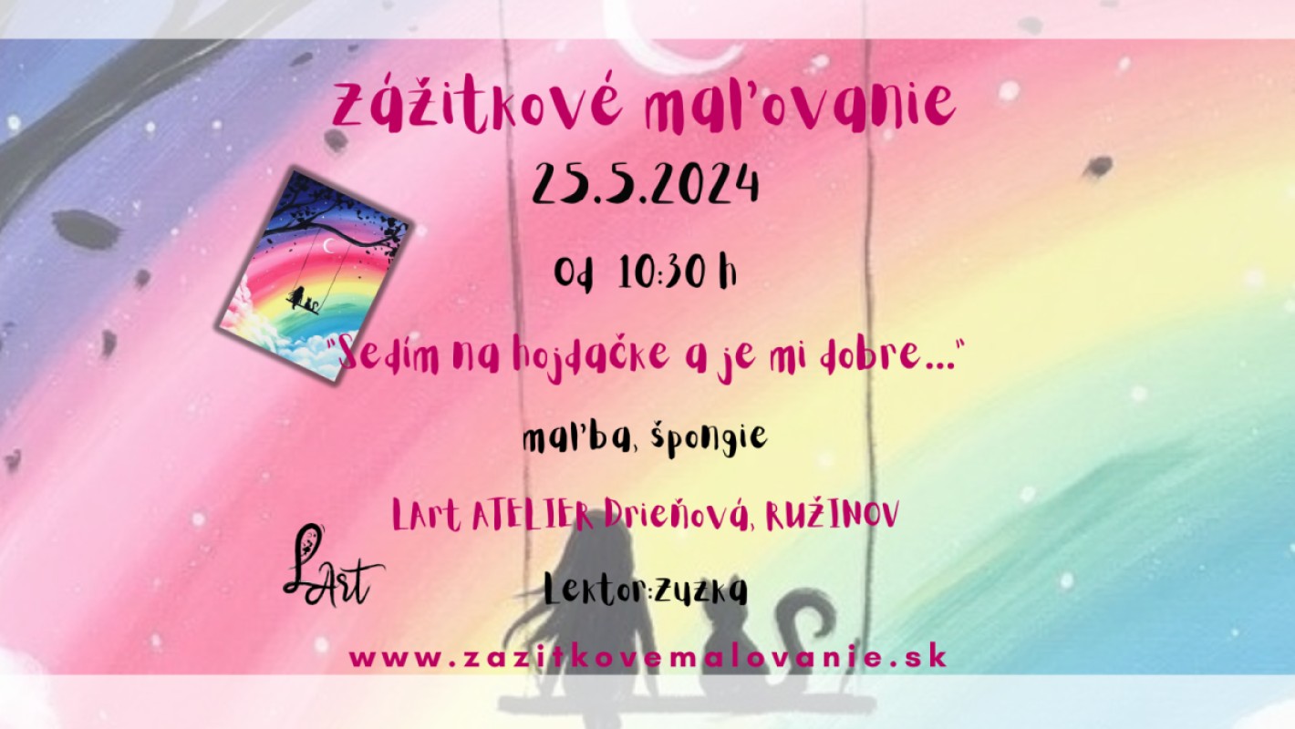 Zážitkové maľovanie pre deti- ,,Sedím na hojdačke a je mi dobre..." maľba, spongie art