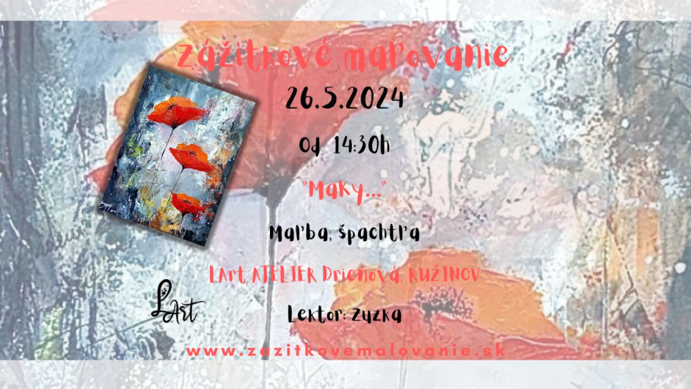 Zážitkové maľovanie - " Maky..." Maľba, špachtľa