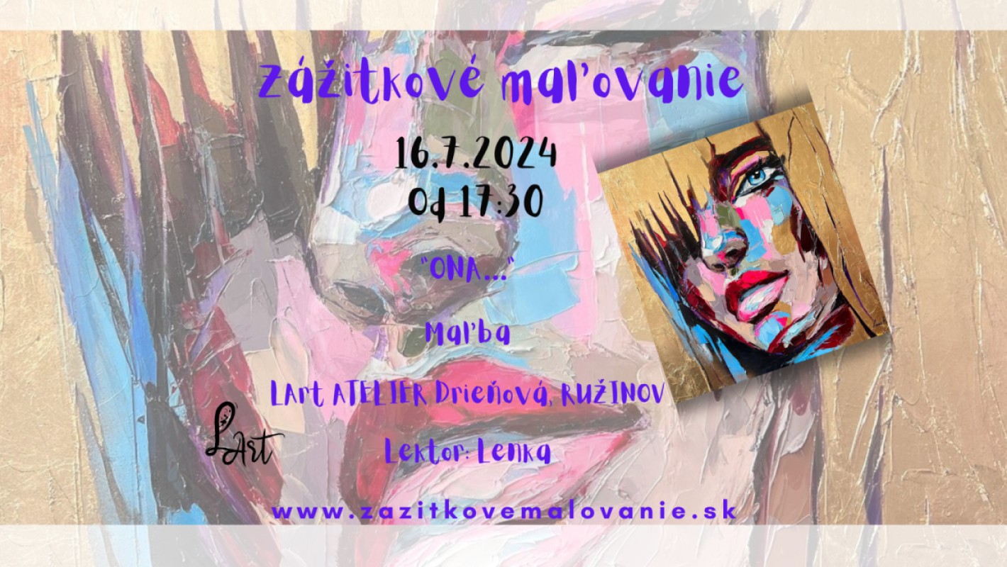 Zážitkové maľovanie- “ONA…” moderné umenie a zlato