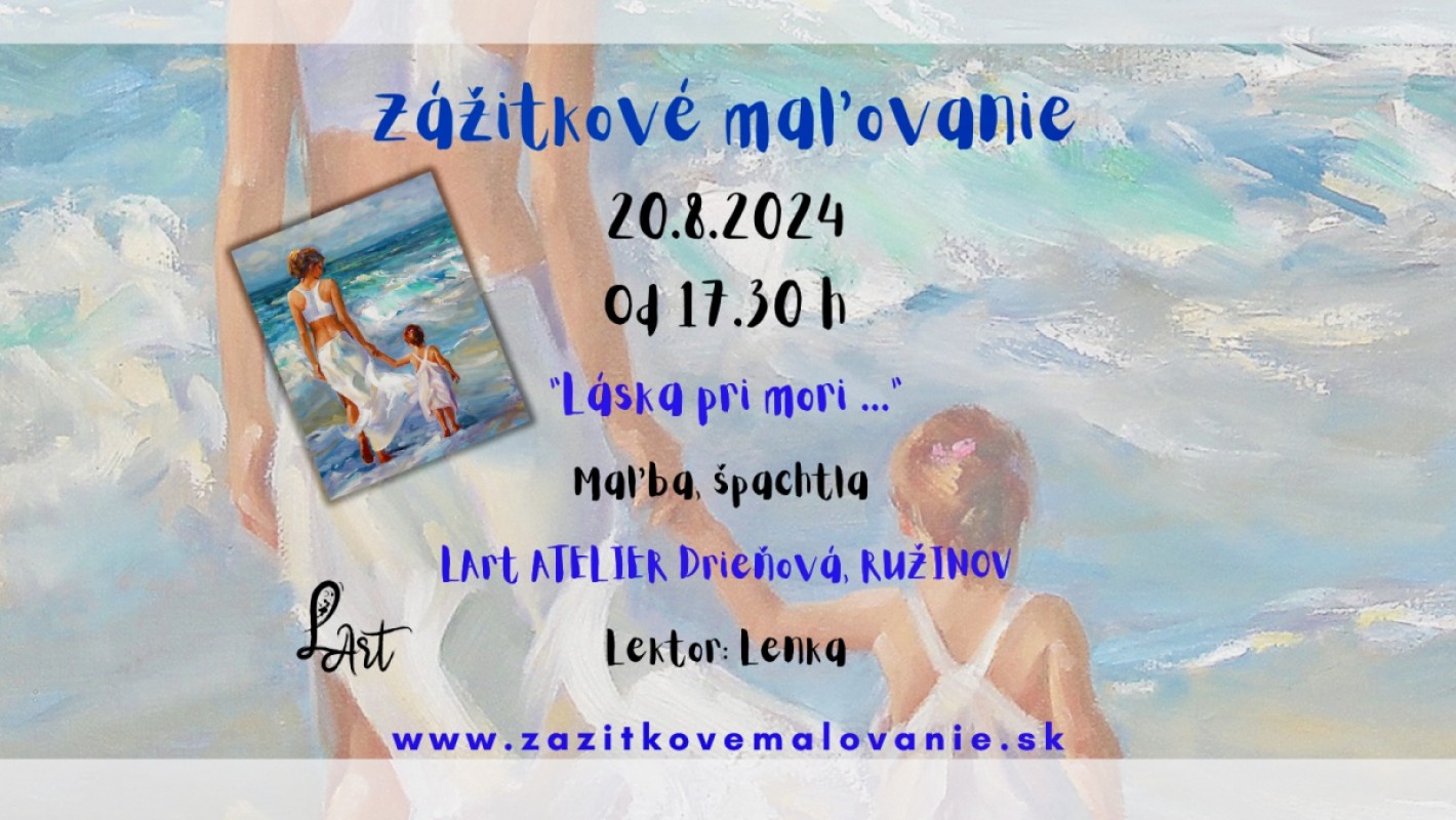 Zážitkové maľovanie- “Láska pri mori …” Maľba, špachtla
