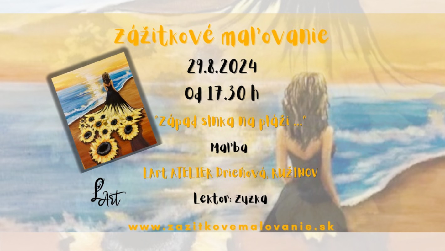 Zážitkové maľovanie- “Západ slnka pri mori …” Maľba