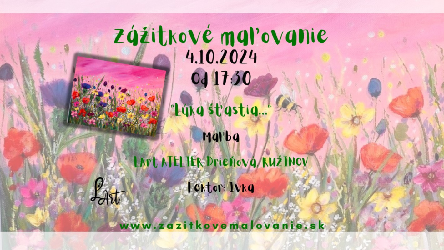 Zážitkové maľovanie - "Lúka šťastia...." Maľba