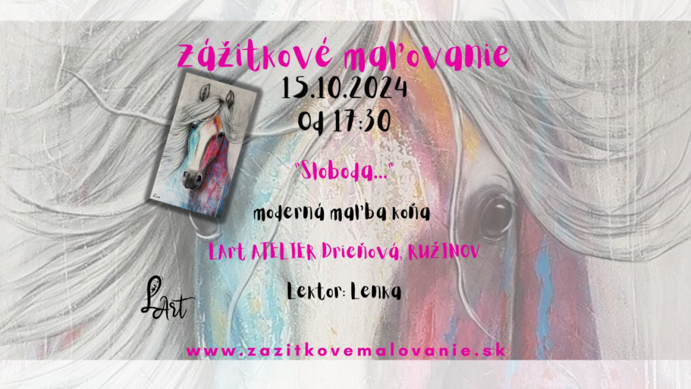 Zážitkové maľovanie- "Sloboda..." moderná maľba koňa