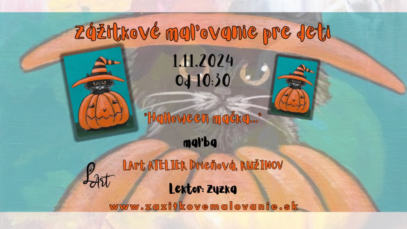 Zážitkové maľovanie pre deti "Mačka v tekvičke..." Maľba
