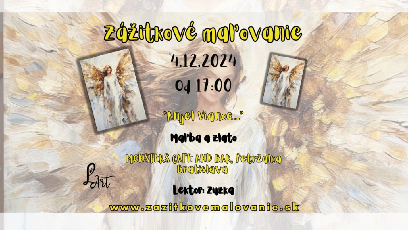 Zážitkové maľovanie - "Anjel Vianoc"- Maľba a zlato