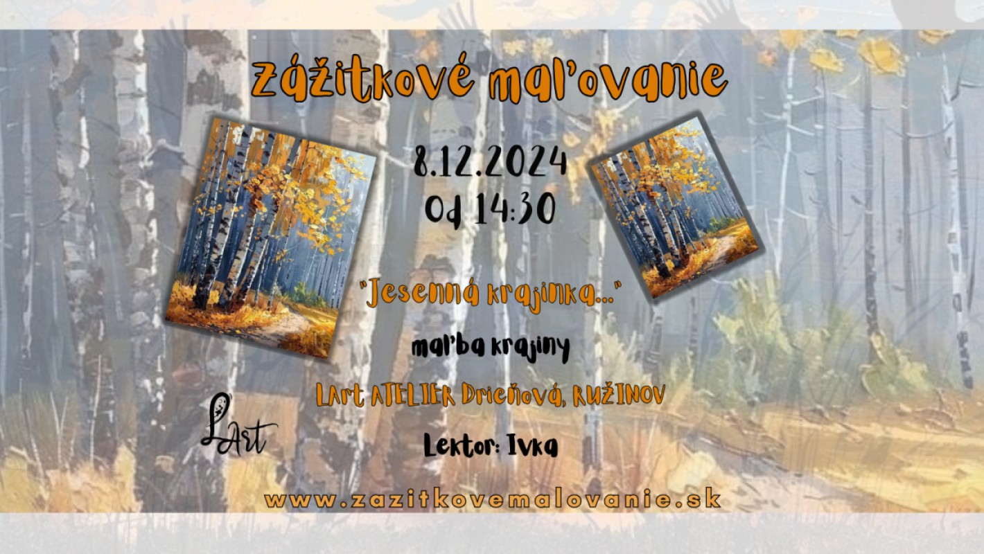 Zážitkové maľovanie- "Jesenná krajinka" maľba a špachtľa