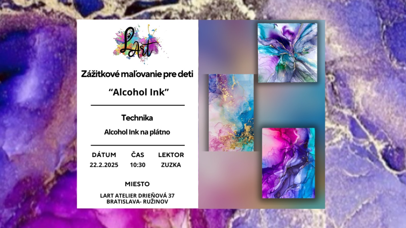Zážitkové maľovanie pre deti - "Alcohol ink…" na plátno