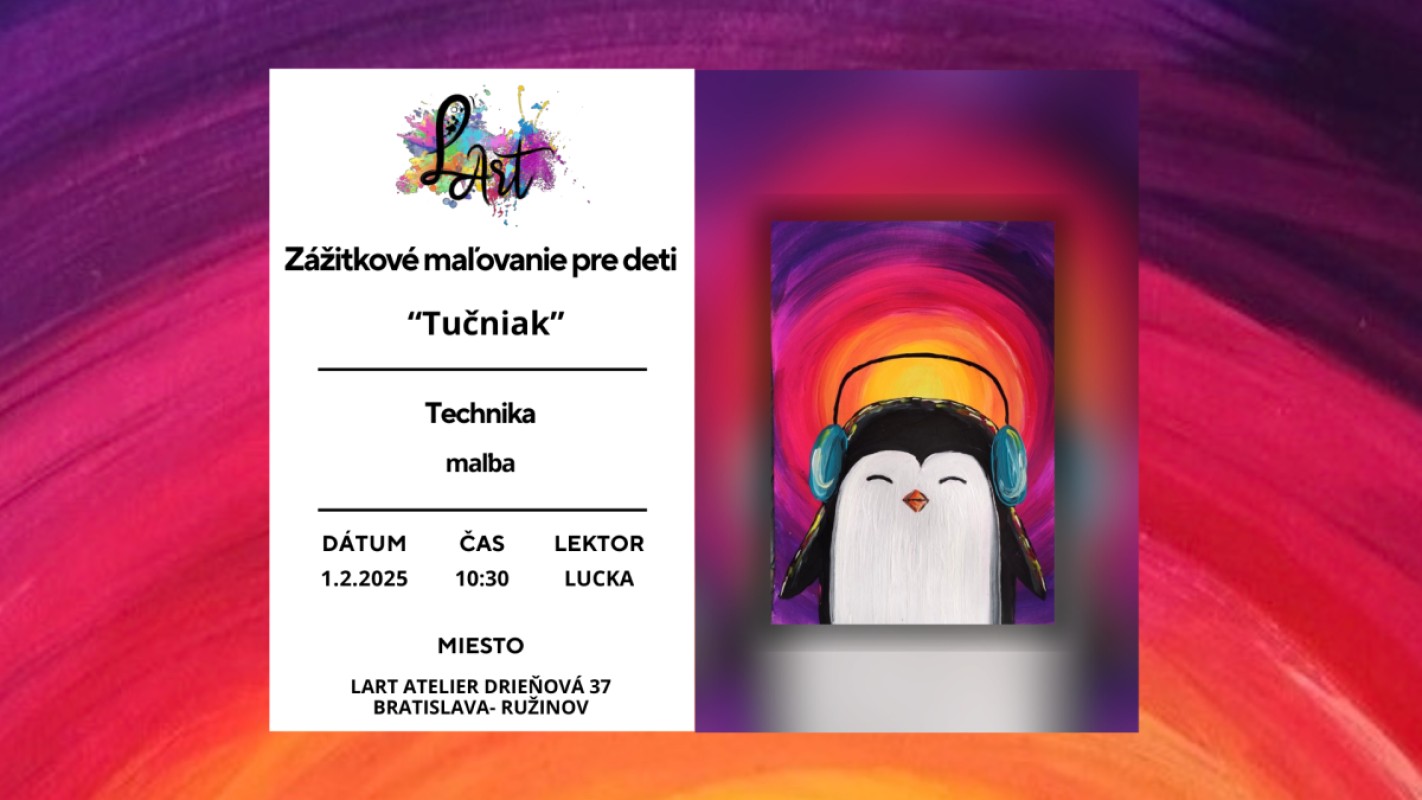 Zážitkové maľovanie pre Deti- "Tučniak..." maľba