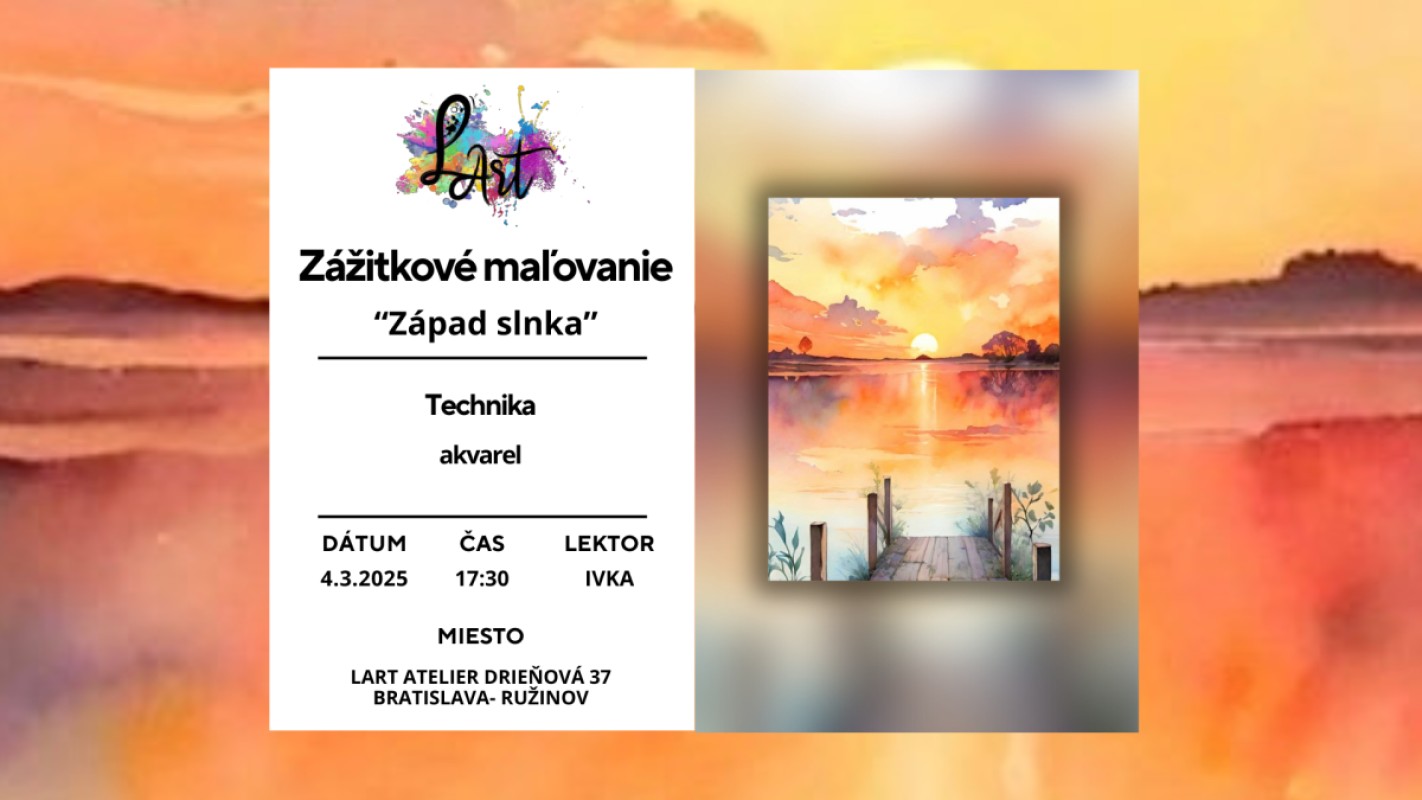Zážitkové maľovanie - "Západ slnka…" Akvarel
