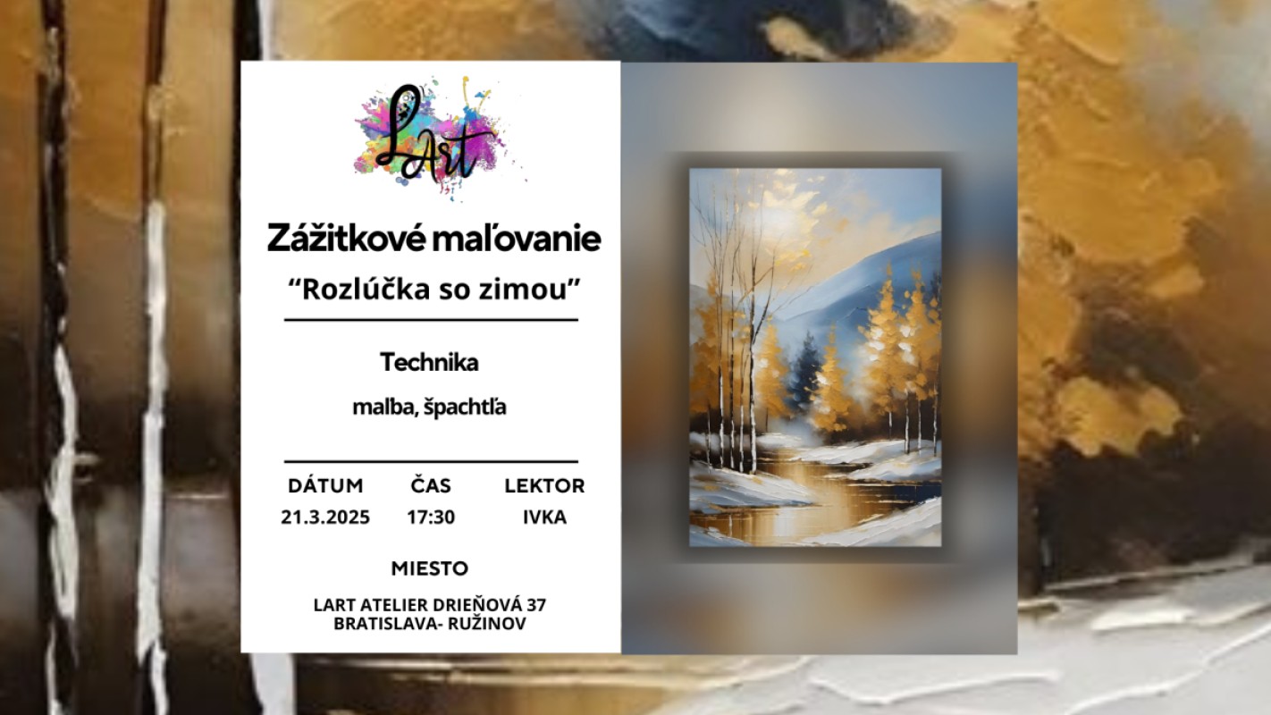 Zážitkové maľovanie - "Rozlúčka so zimou…" maľba, špachtľa