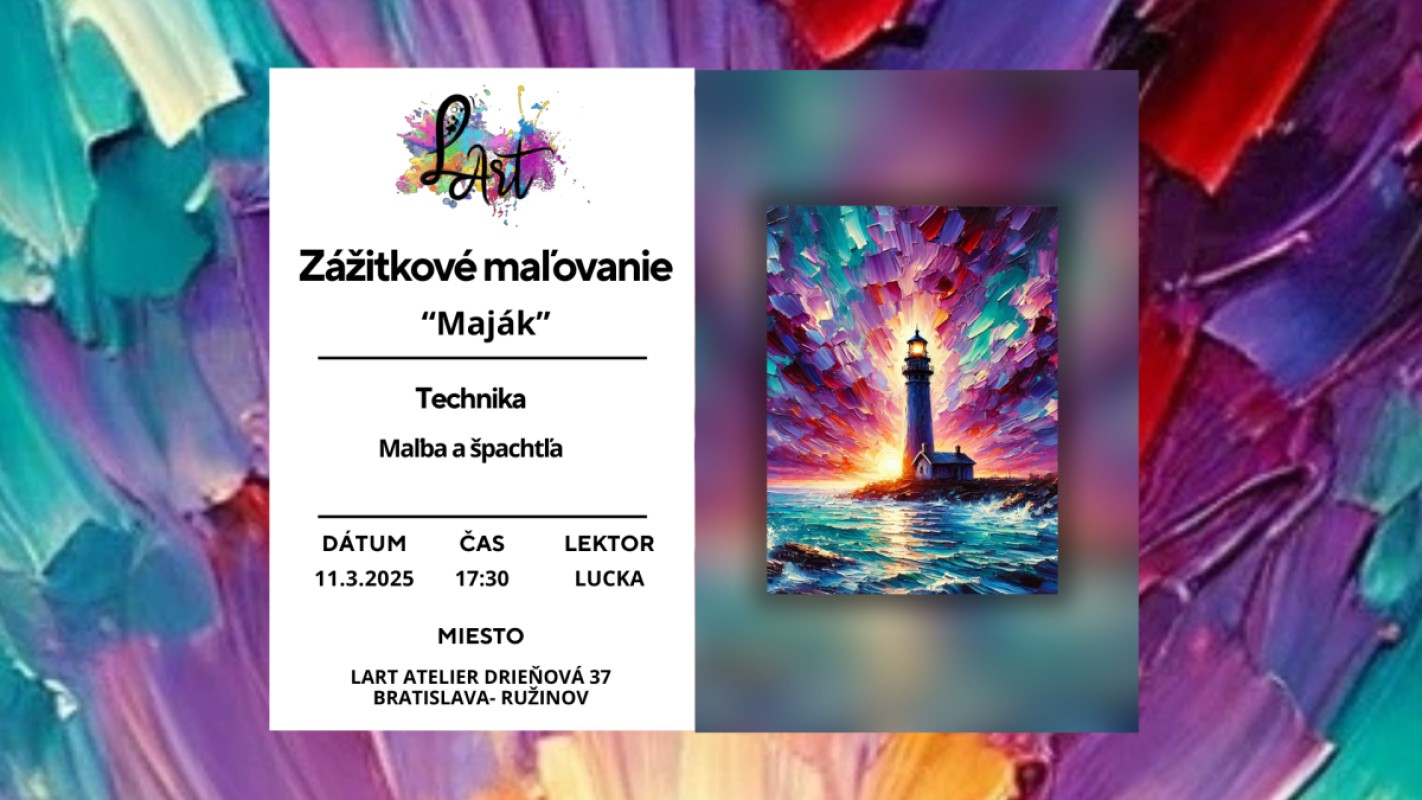 VYPREDANÉ! Zážitkové maľovanie - "Maják…" 3D maľba a špachtľa