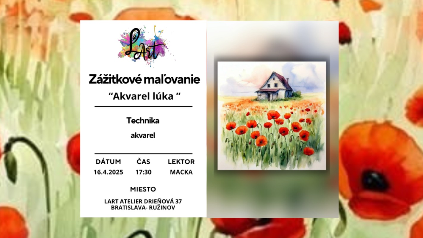 Zážitkové maľovanie - "Lúka …" Akvarel