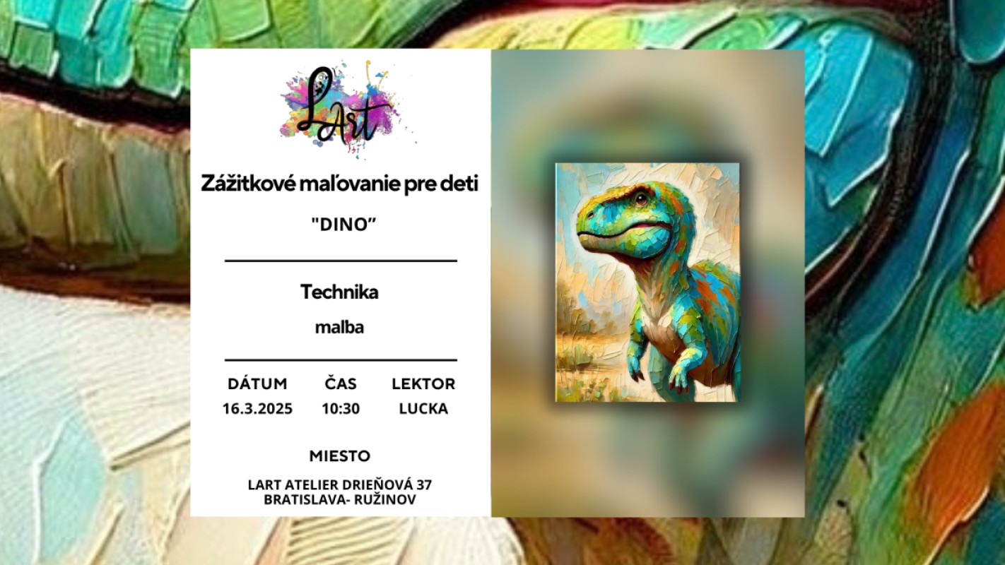 Zážitkové maľovanie pre Deti- "DINO..." maľba, špachtľa