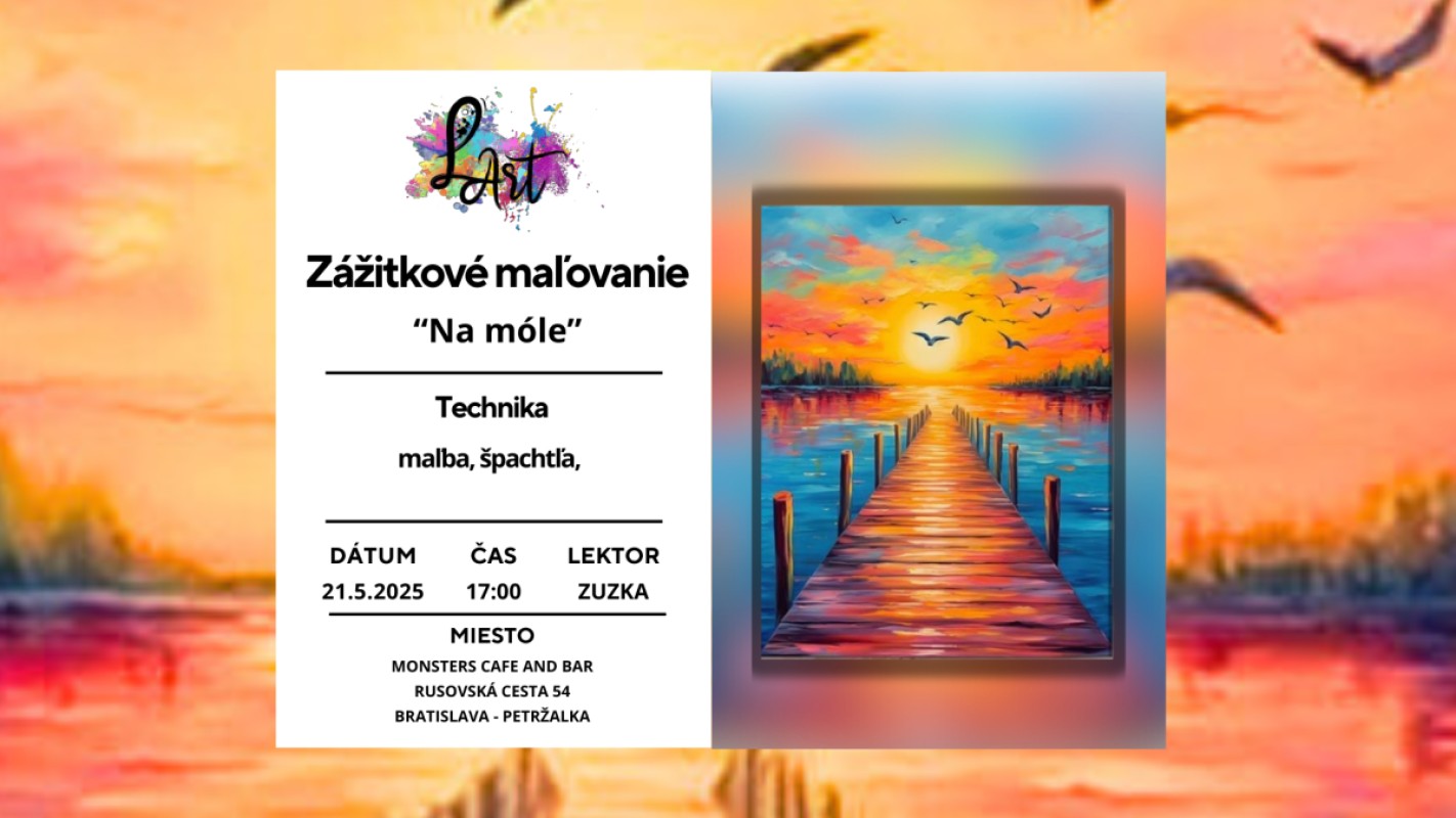 Zážitkové maľovanie – „Na móle…“ maľba, špachtľa