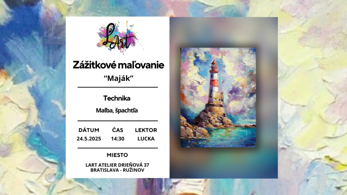 Zážitkové maľovanie – „Maják…“ maľba, špachtľa