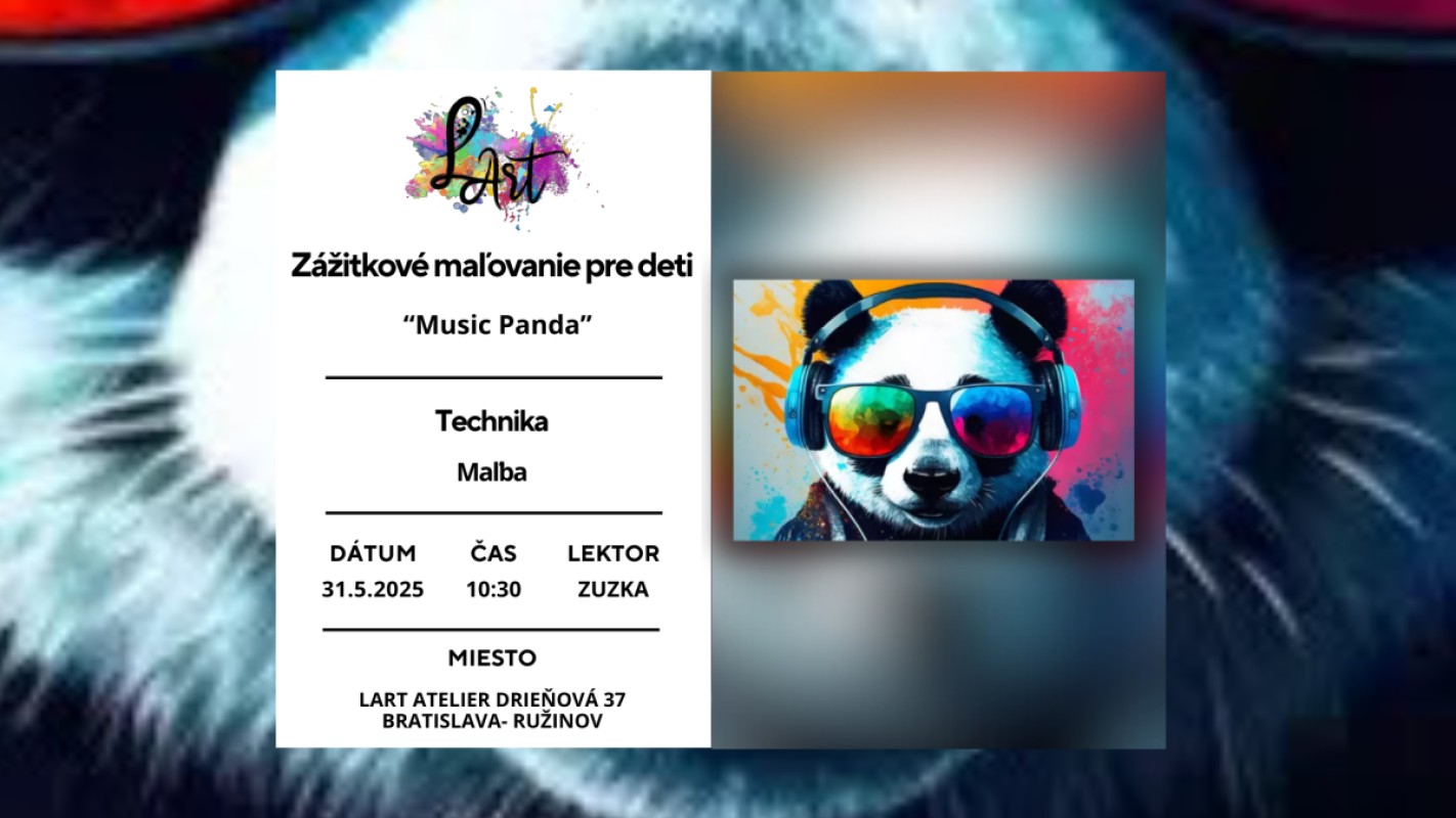 Zážitkové maľovanie pre Deti- "Music Panda..." maľba