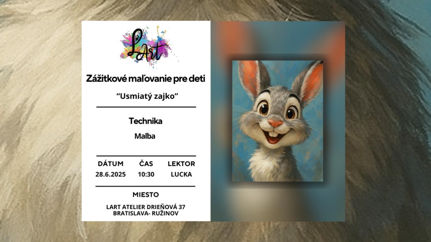 Zážitkové maľovanie pre Deti - "Usmiatý zajko..." maľba