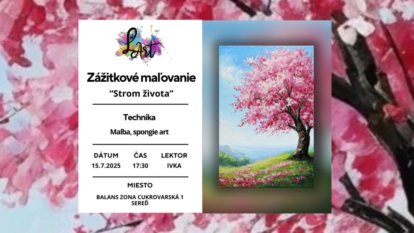SEREĎ! Zážitkové maľovanie – „Strom života…“ maľba, spongie art