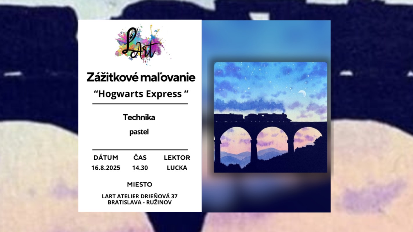NOVINKA! Zážitkové maľovanie – „Hogwarts Express…“ pastel na plátno!