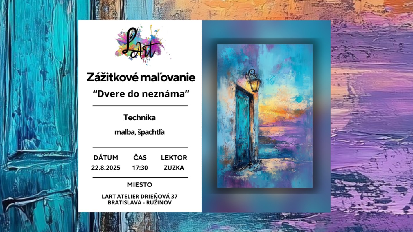 Zážitkové maľovanie – „Dvere do neznáma…“ maľba, špachtľa