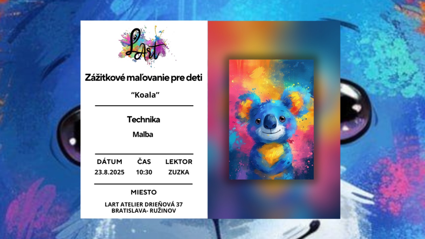 Zážitkové maľovanie pre Deti - "Koala..." maľba