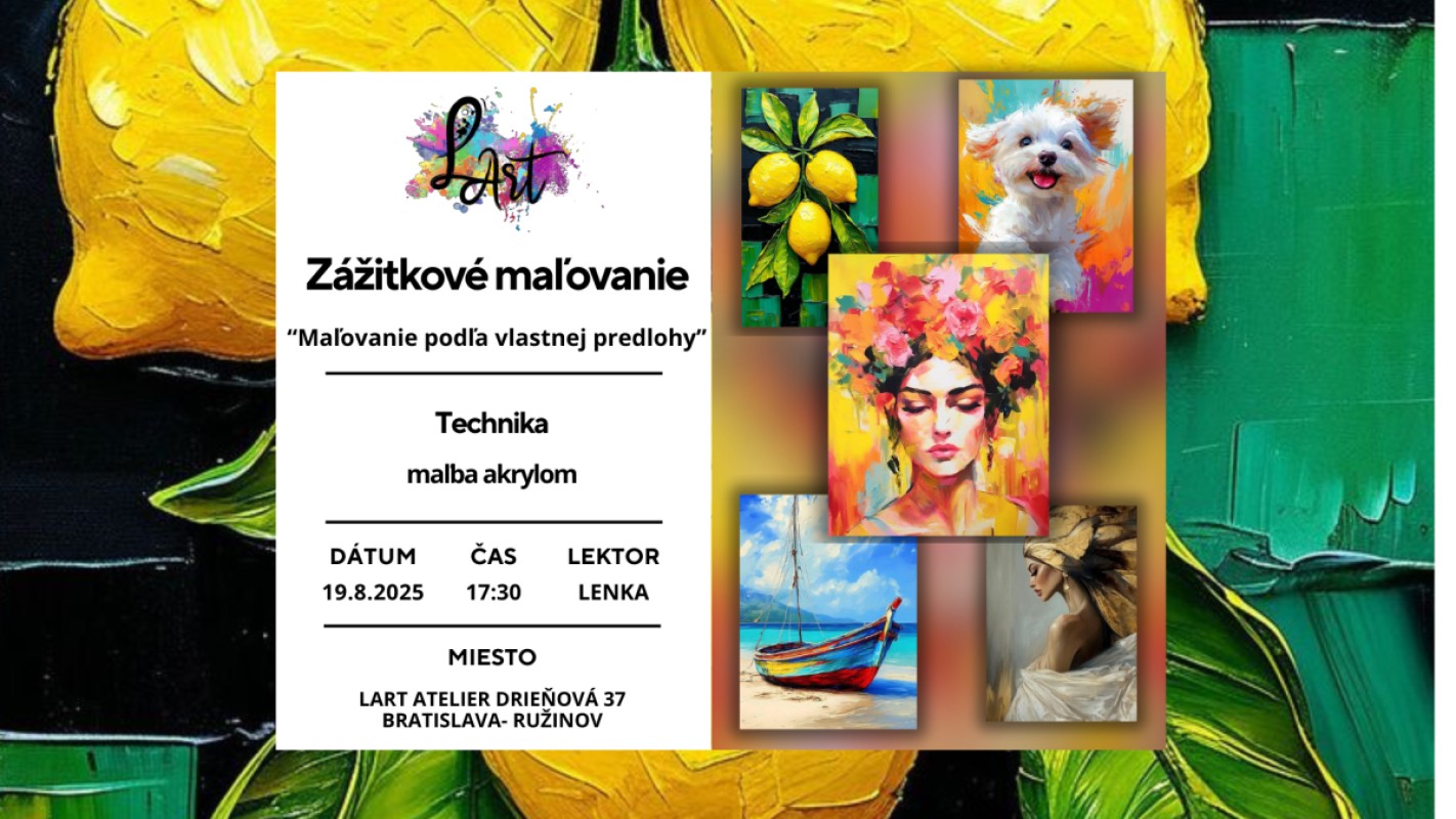 Zážitkové maľovanie - "Maľovanie podľa vlastnej predlohy..."- maľba