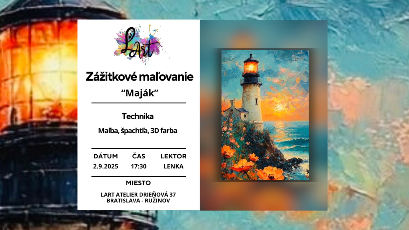 Obrázok udalosti: Zážitkové maľovanie -,,Maják..." maľba, špachľa, 3D farby