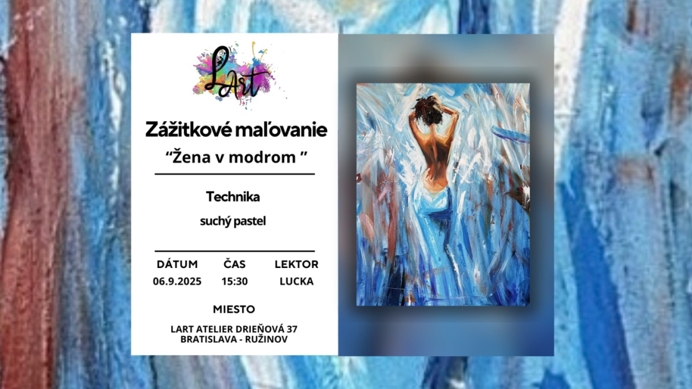 Obrázok udalosti: Zážitkové maľovanie -,,Žena v modrom..." suchý pastel