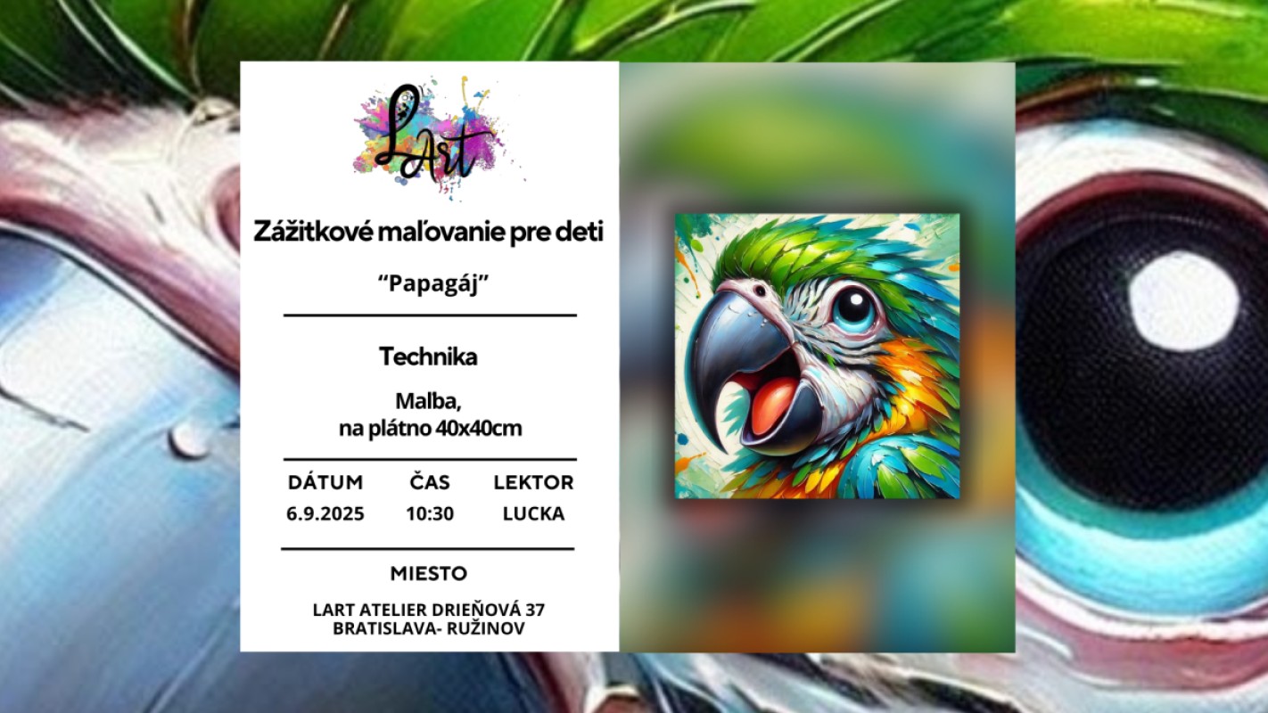Obrázok udalosti: Zážitkové maľovanie -,,Papagáj..." maľba