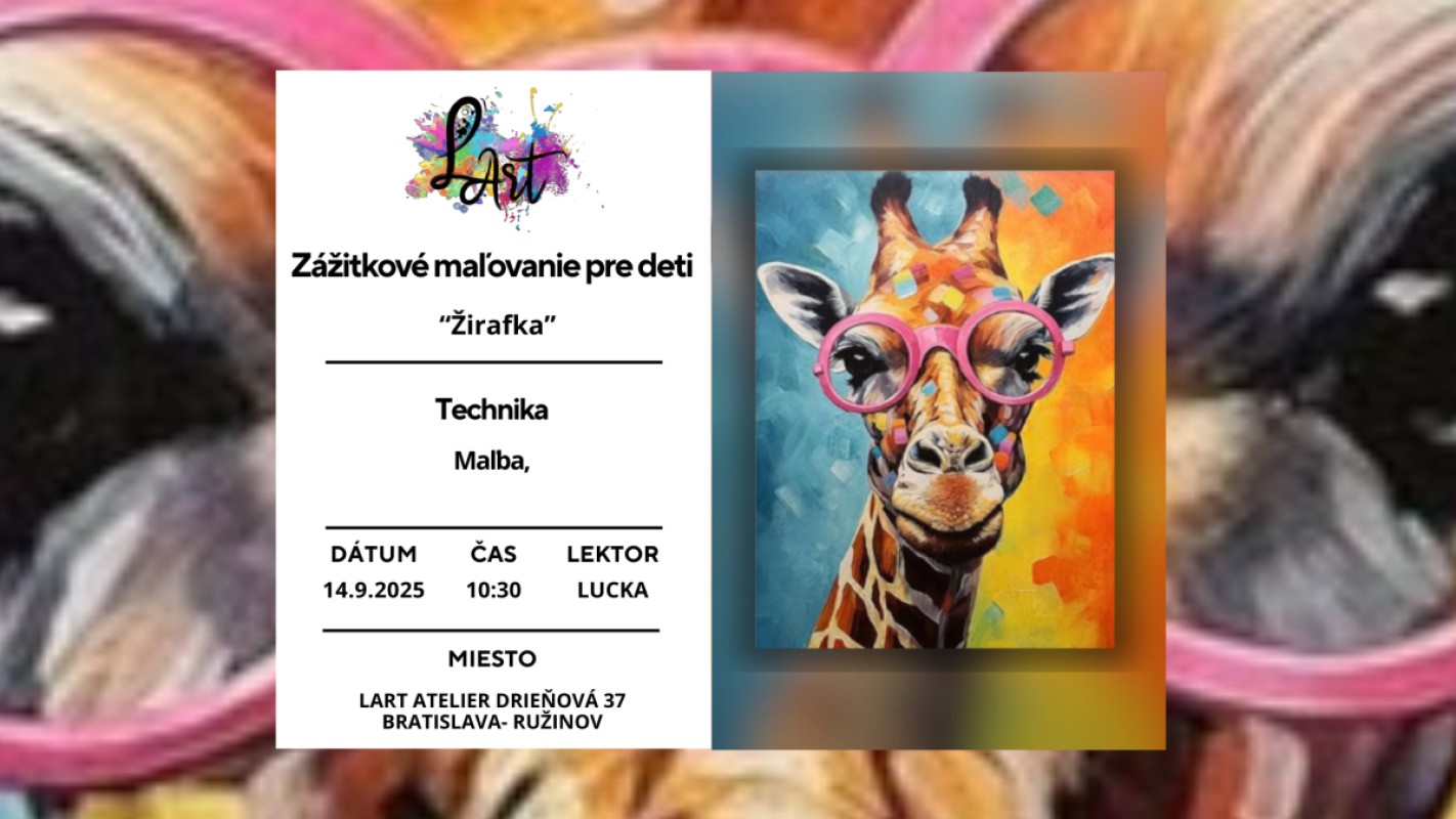 Zážitkové maľovanie pre deti-,,Žirafka..." maľba