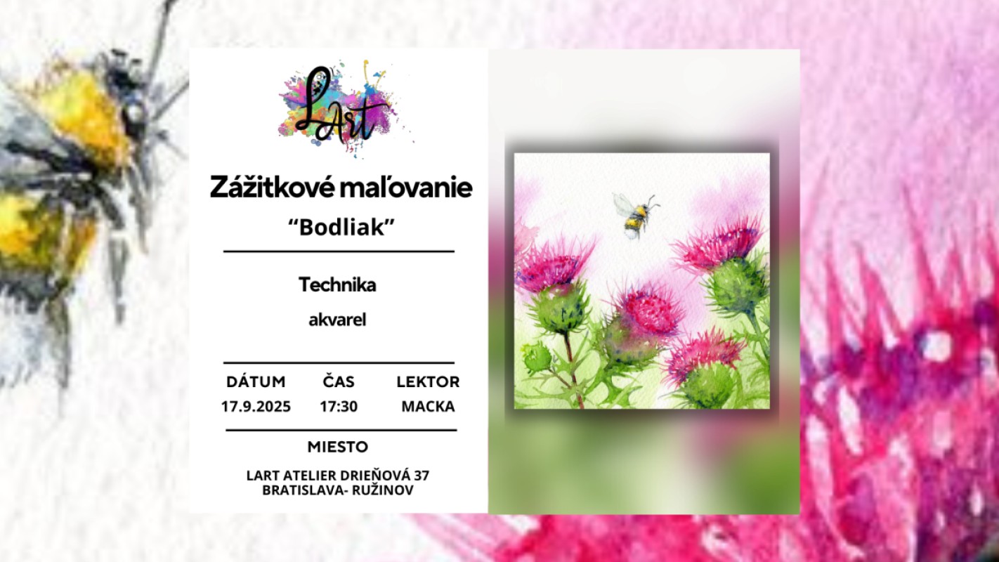 Zážitkové maľovanie -,,Bodliak..." akvarel