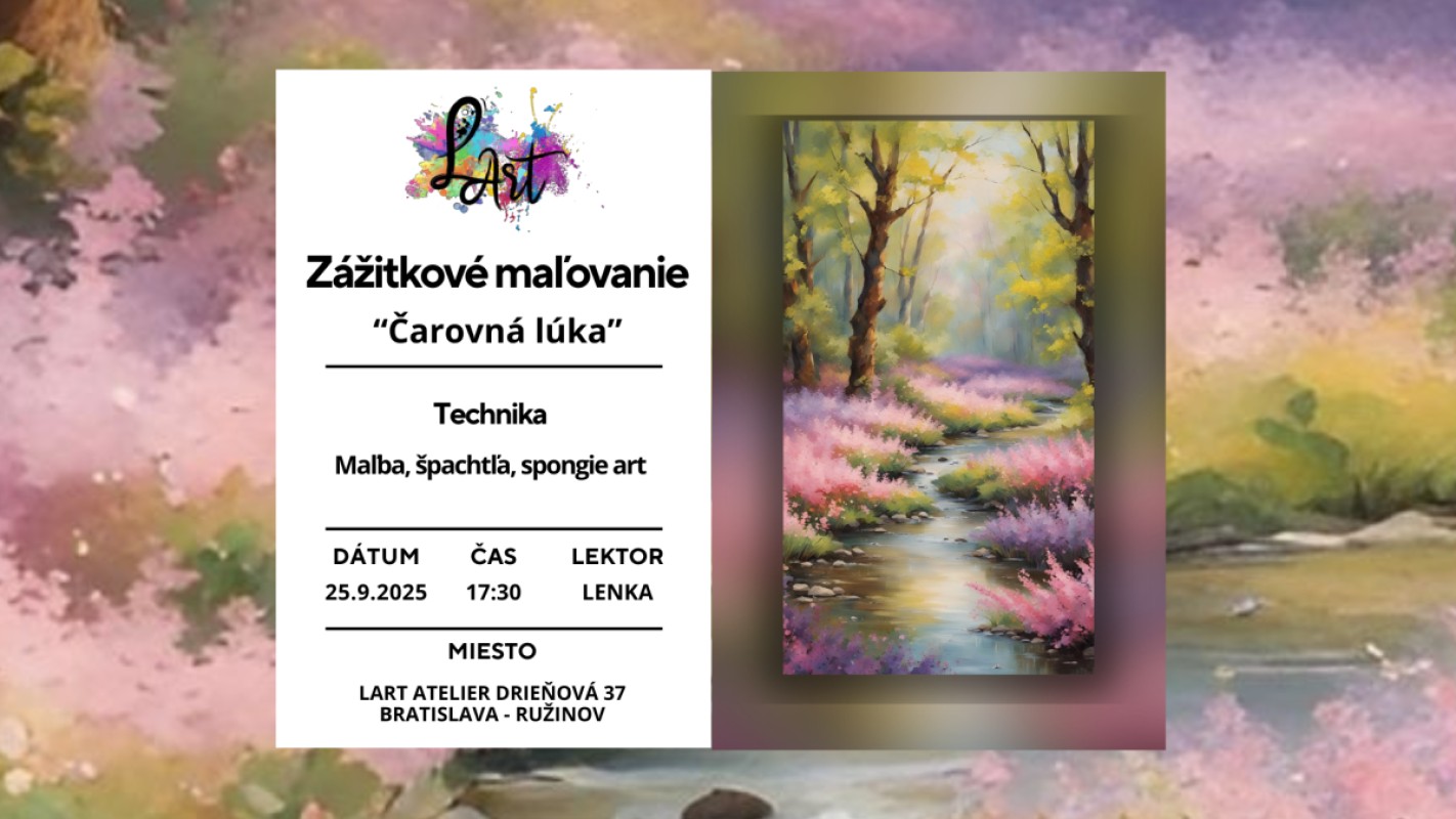 Zážitkové maľovanie -,,Čarovná lúka..." maľba, špachtľa, spongie art