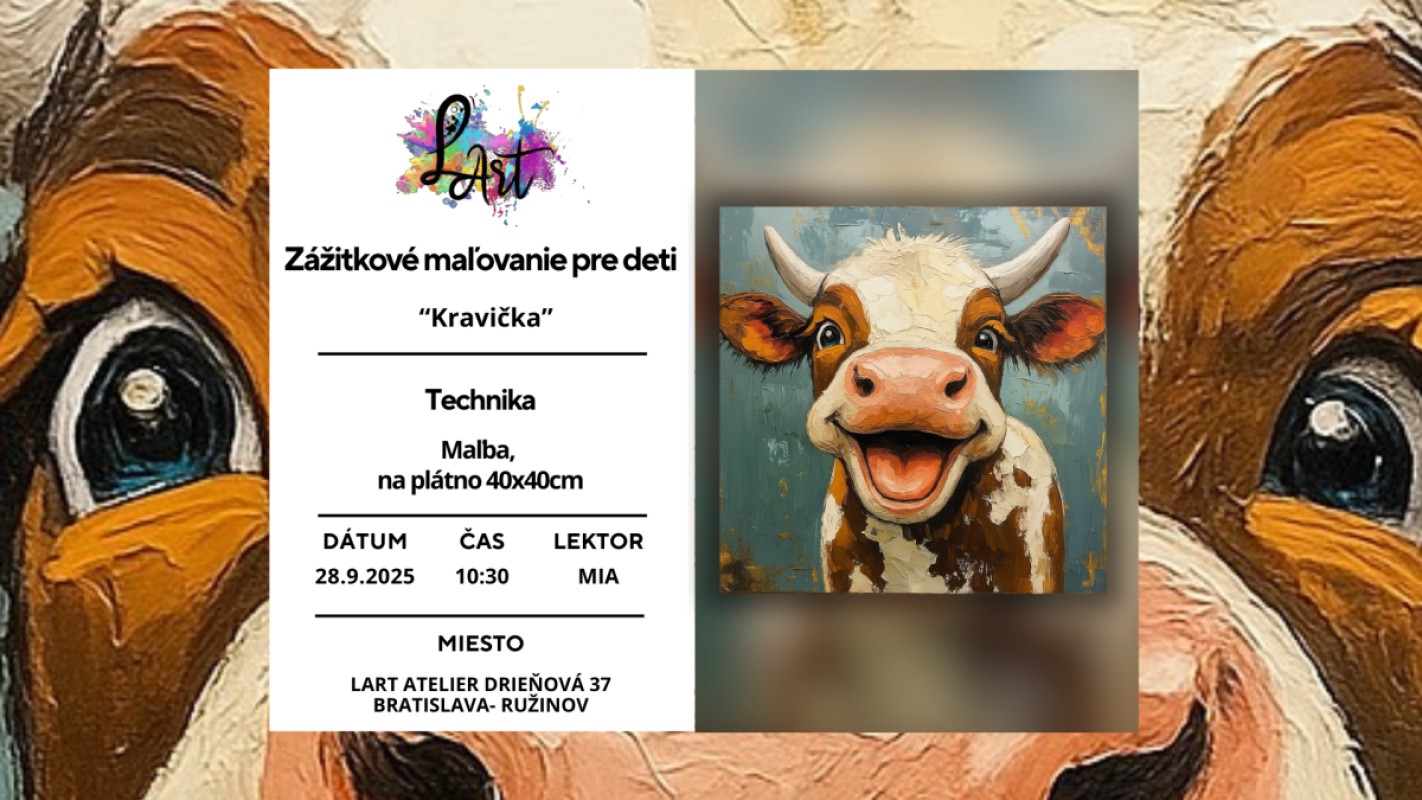 Zážitkové maľovanie -,,Kravička..." maľba