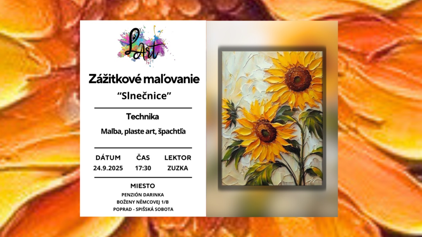 Zážitkové maľovanie - Slnečnice