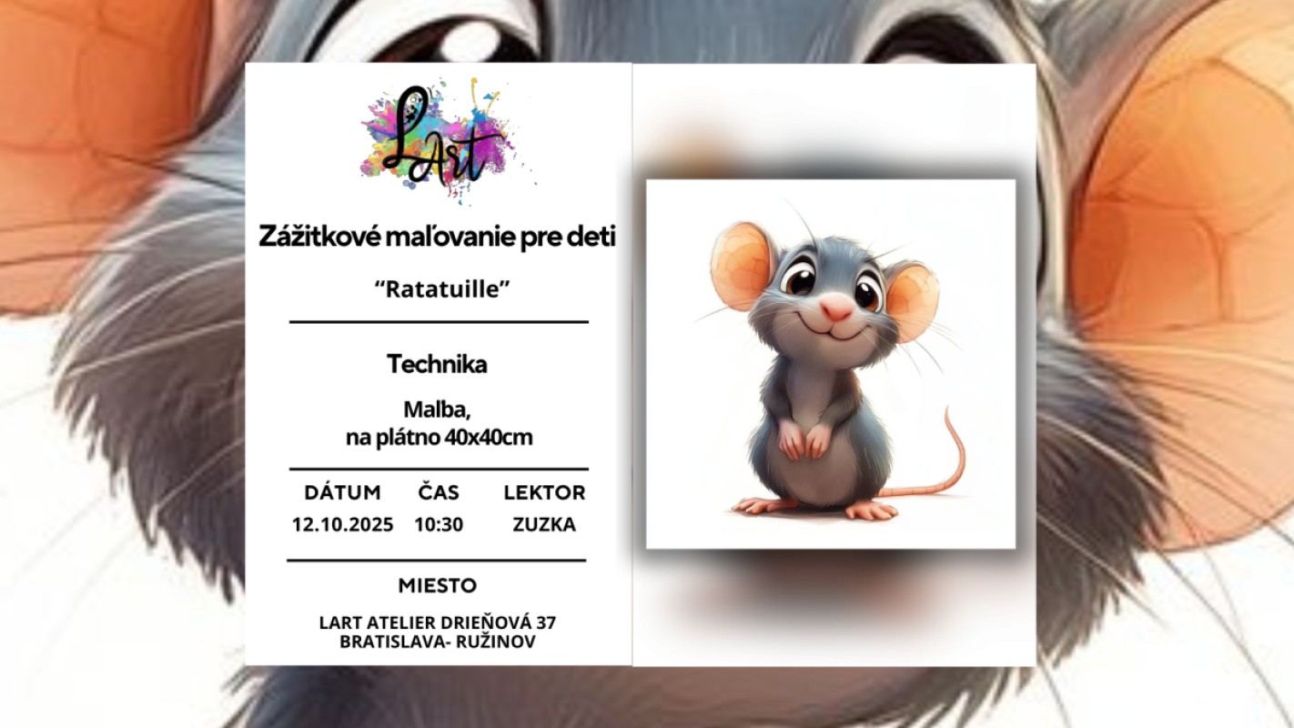 Zážitkové maľovanie pre deti- Ratatuille