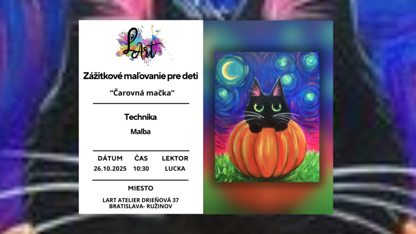 Zážitkové maľovanie pre deti- Čarovná mačka