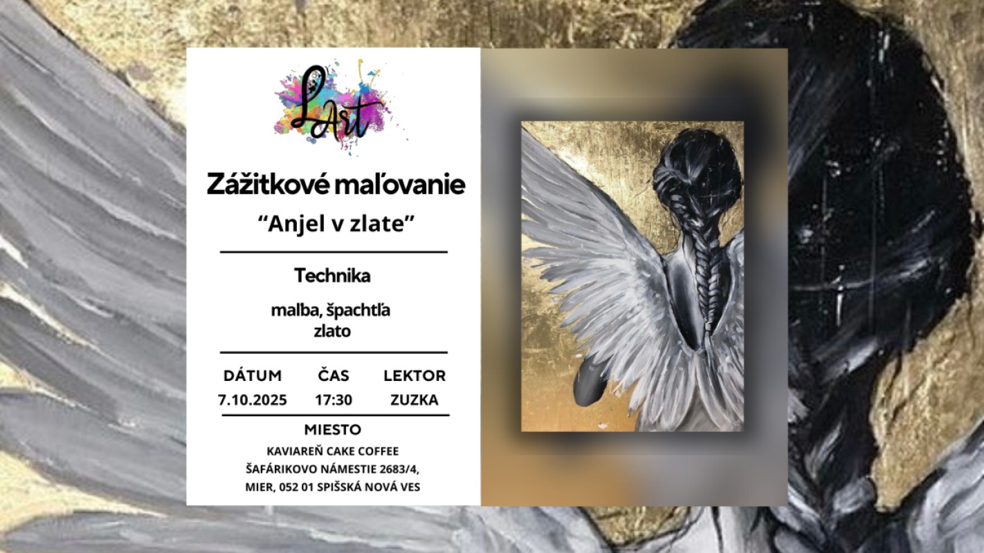 Zážitkové maľovanie - Anjel v zlate