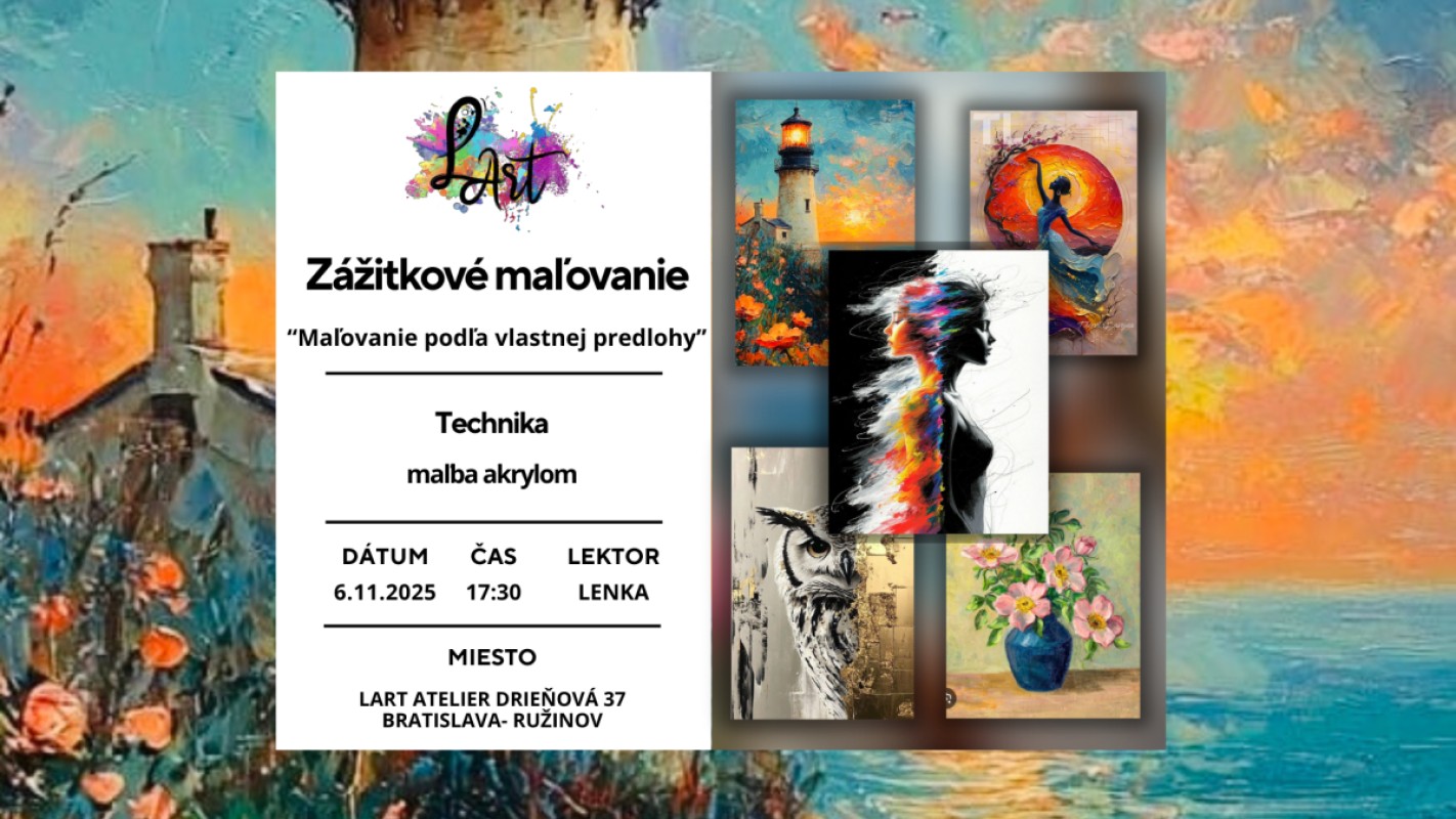 Zážitkové maľovanie- Maľovanie podľa vlastnej predlohy 