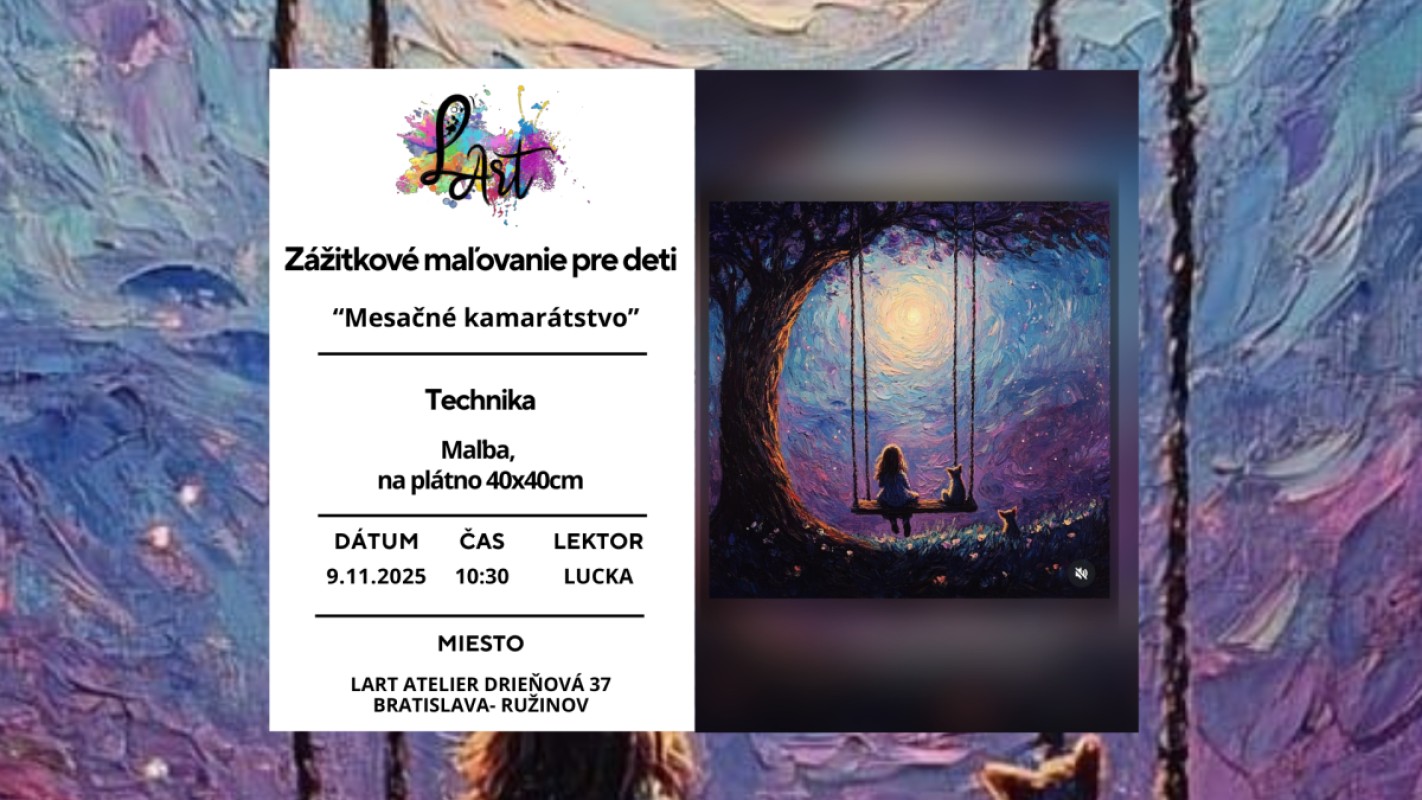 Zážitkové maľovanie pre deti-  Mesačné kamarátstvo