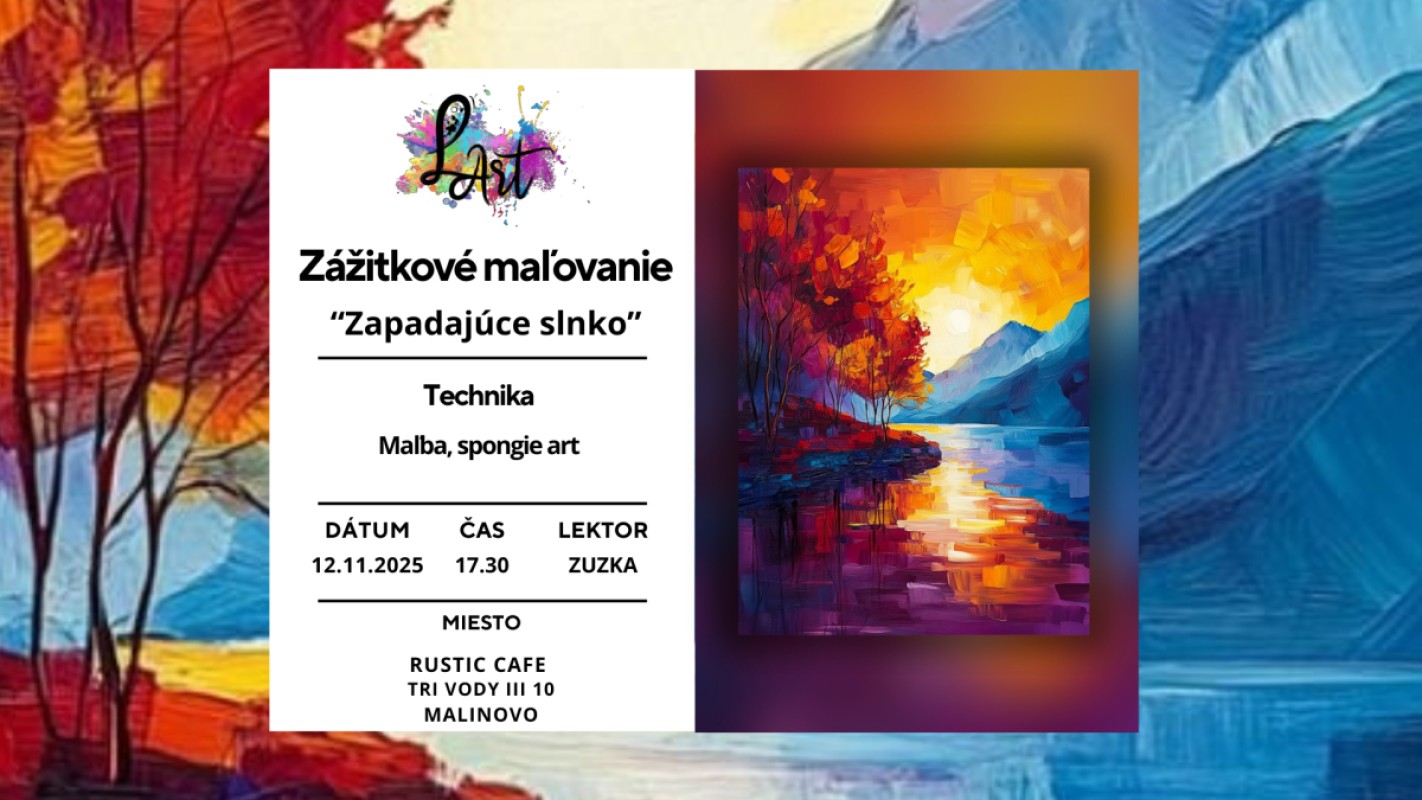 Zážitkové maľovanie - Zapadajúce slnko