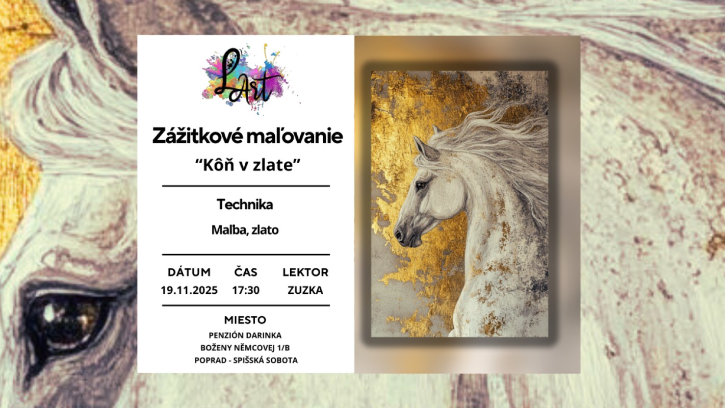 Obrázok udalosti: Zážitkové maľovanie - Kôň v zlate
