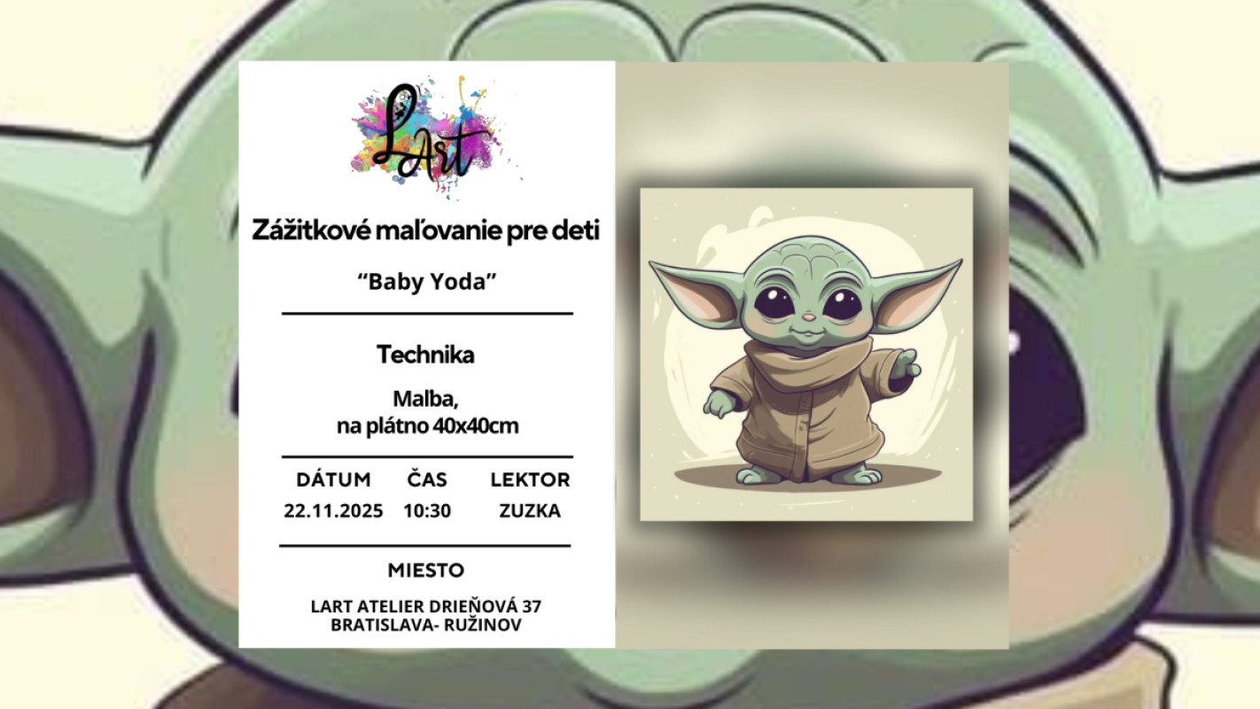 Zážitkové maľovanie pre deti-  Baby Yoda