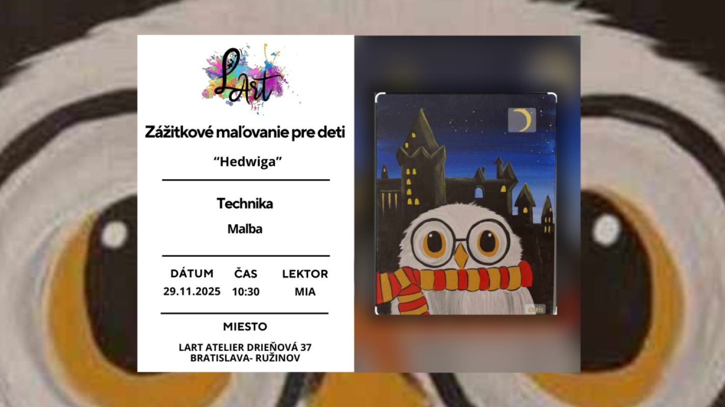 Obrázok udalosti: Zážitkové maľovanie pre deti- Hedwiga