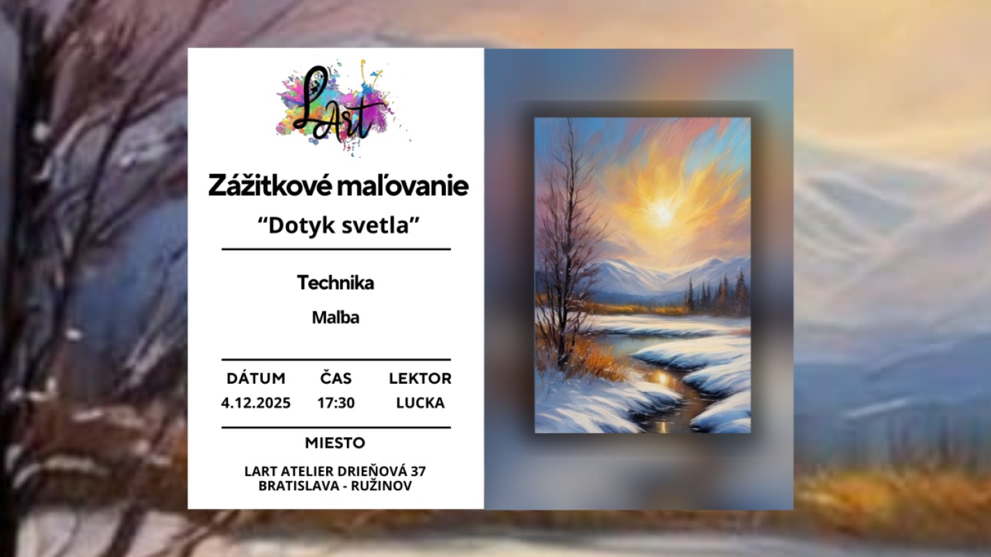 Obrázok udalosti: Zážitkové maľovanie- Dotyk svetla